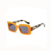 Rectangle Oversized Leopard Temple Sunglasses